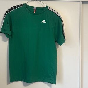 Kappa Men's Green Tee with Black Accents